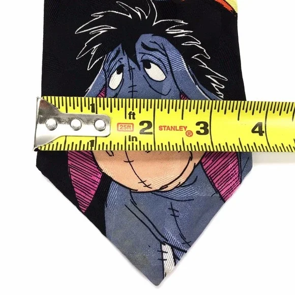 Disney Winnie The Pooh Tie Tigger Eeyore Friends EH Shepard 100% Silk Necktie - Picture 8 of 9